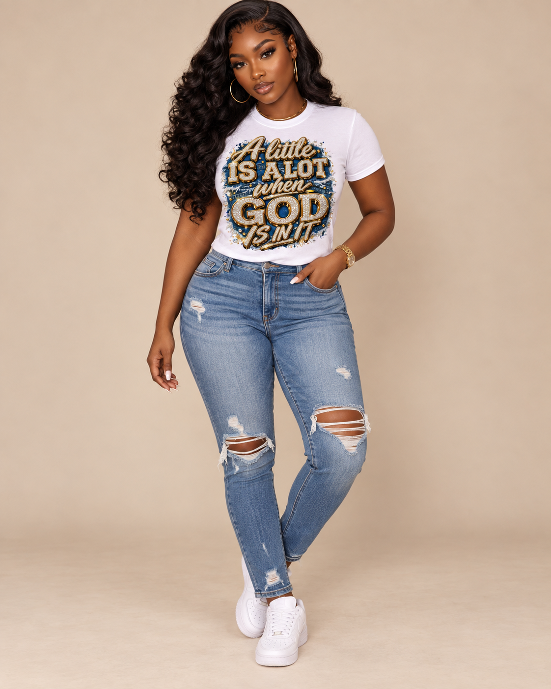 A Little Is A Lot When God Is In It Graphic Tee