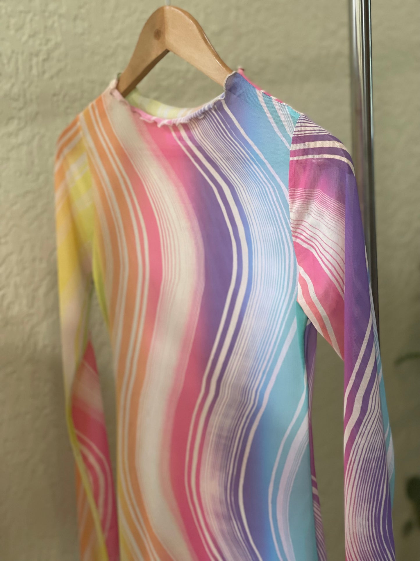 DORIE RAINBOW LONG SLEEVE COLOR PRINT - Tammie's Kollection
