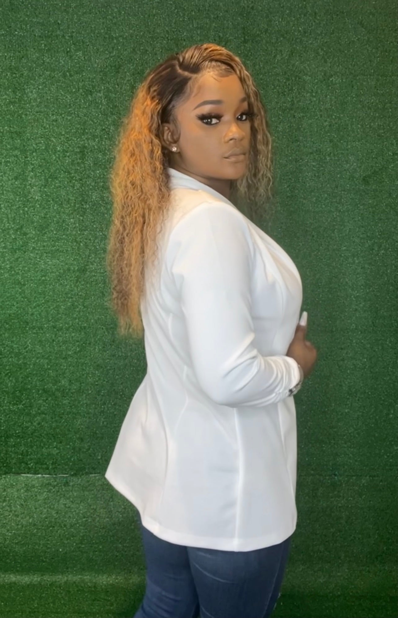 NORIE WHITE BLAZER - Tammie's Kollection