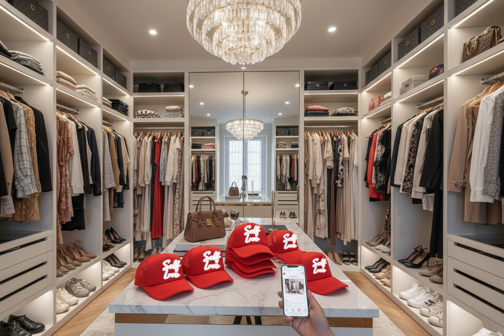 Self Love Trucker Hat Red