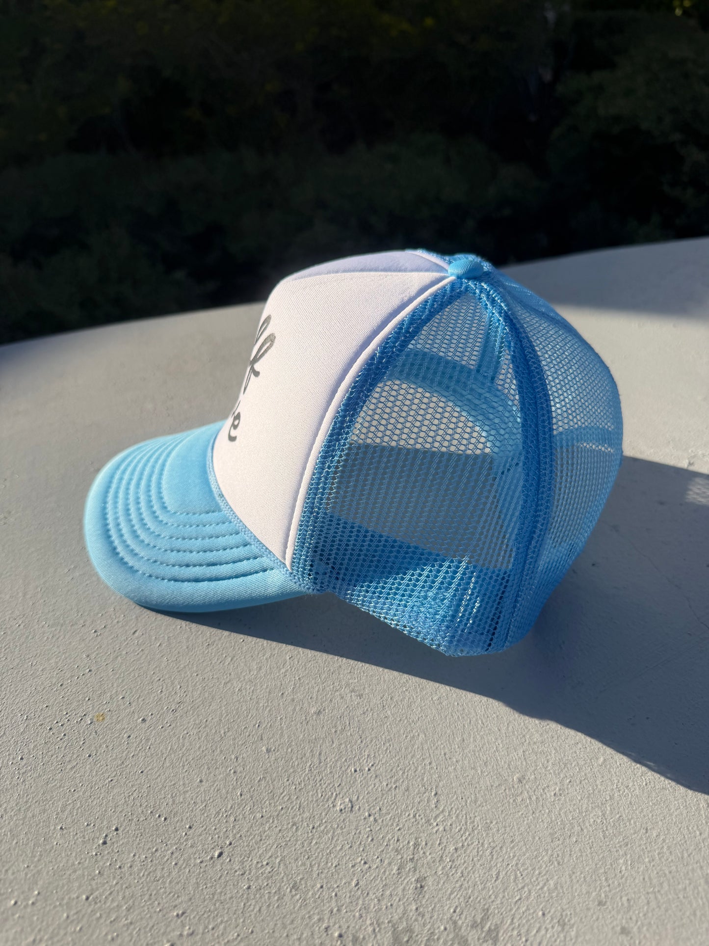 Self Love Signature Trucker – Sky Blue & White