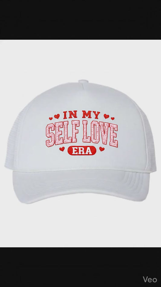 In My Self Love Era" Signature Trucker Cap – Crisp White